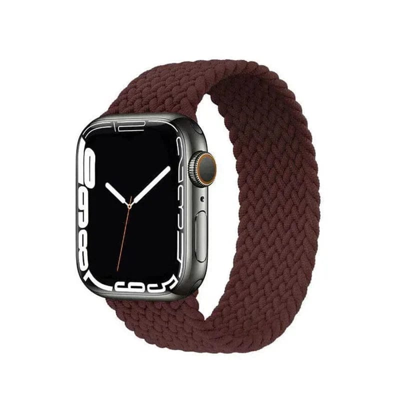 Braided Solo Elastic Sport Loop Band for Apple Watch Watch Bands 42mm | 44mm | 45mm | Ultra 49mm - Medium / Rusty