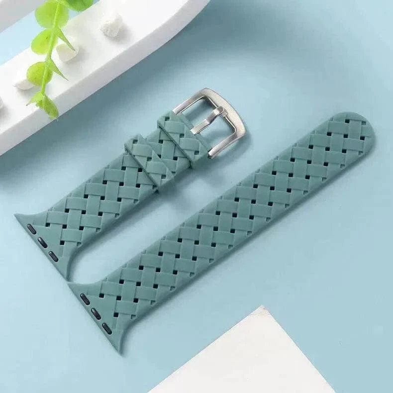 Braided Weave Breathable Soft Silicone Band for Apple Watch Watch Bands 42mm | 44mm | 45mm | Ultra 49mm / Cactus