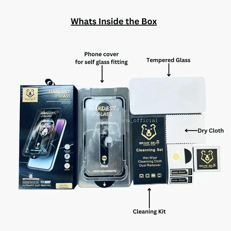 Brave Bear Easy Applicator Edge to Edge Tempered Glass for iPhone Xs Max