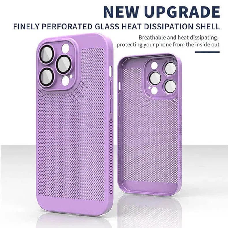 Breathable Heat-Dissipation Magsafe Compatible Case for iPhone Back Cases iPhone 14 Pro Max / Lavender / Without MagSafe