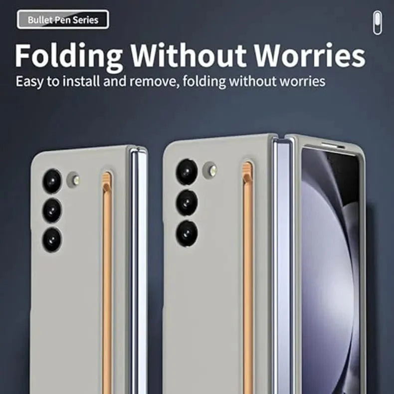 Built in Compact S Pen Holder and Storage Slot Phone Back Case for Samsung Galaxy Z Fold