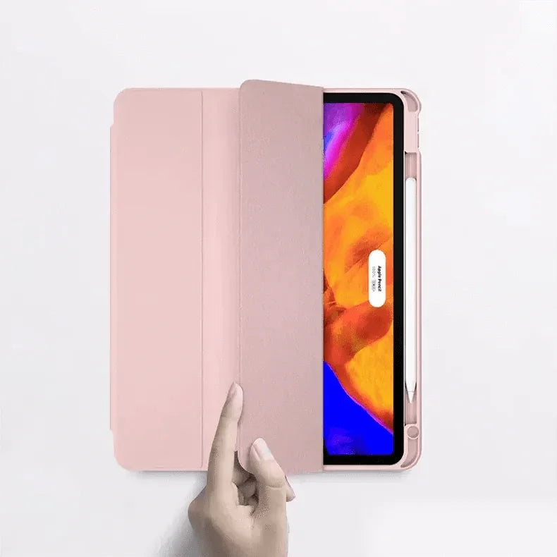 Built-in Stand Trifold Slim Transparent Cover for iPad 7 | 8 | 9 (10.2-inch)