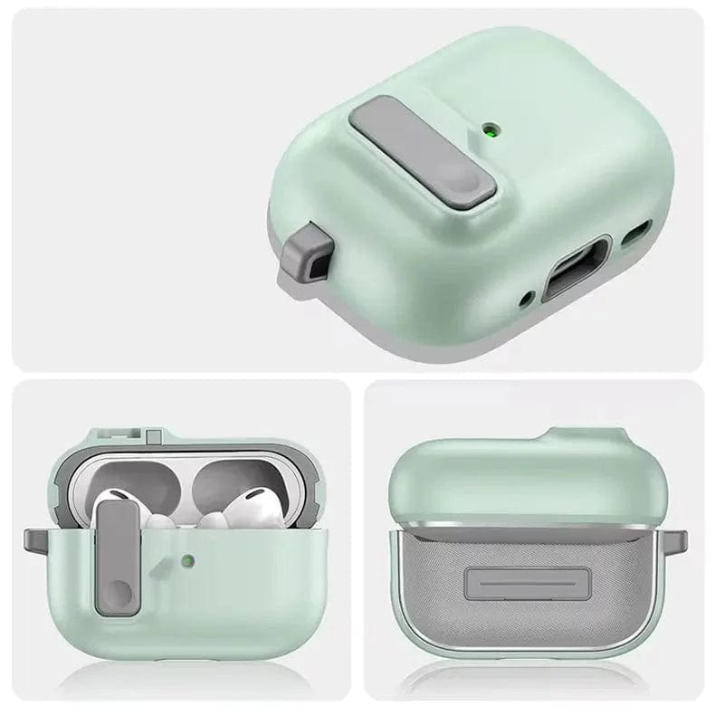 Bullet Design Case with Modern Lock for Airpods Pro 2 Green Case Covers