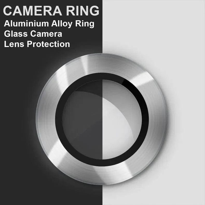 Camera Lens Protector Glass aluminum alloy frame Ring for iPhone 15 Series Phone Camera Accessories iPhone 15 Pro Max / Silver