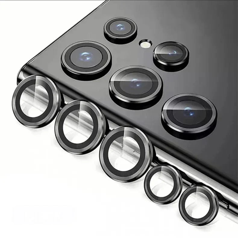 Camera Lens Protector Glass aluminum alloy frame Ring for Samsung Galaxy