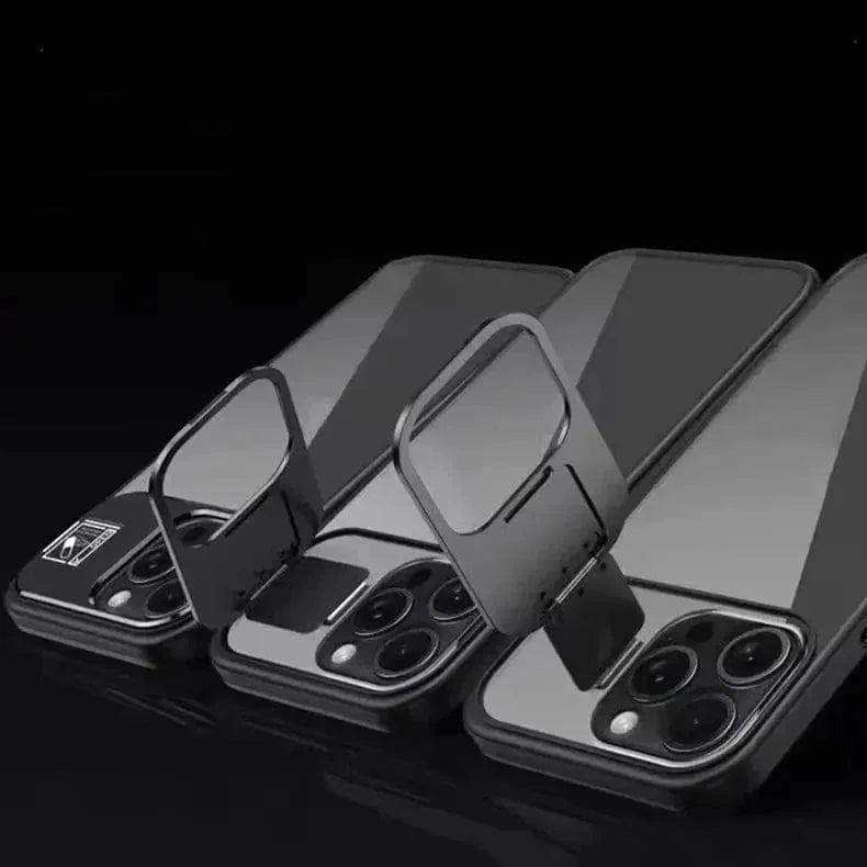 Camera Metal Kickstand Magsafe With Camera Lens Case for iPhone 15 Pro Max