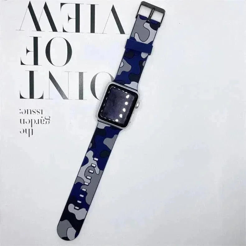 Camo Soft Silicone Band for Apple Watch 38 | 40 | 41 | 42mm S10