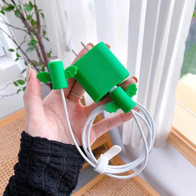 Candy Color Soft Cover for Apple Charger 18-20W Covers Forest Green