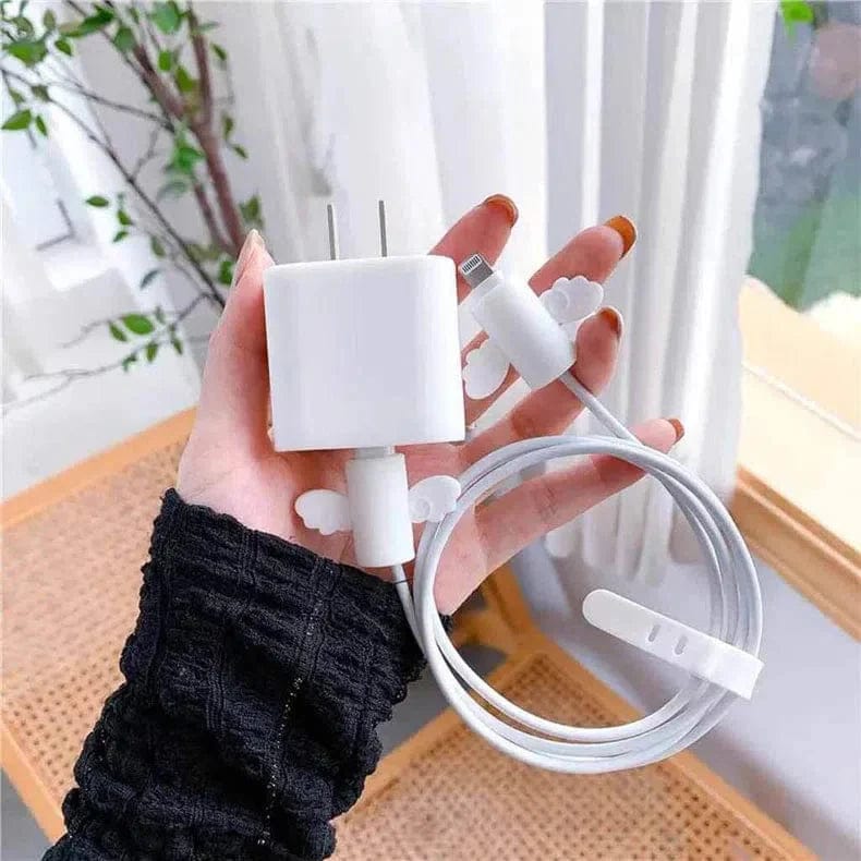 Candy Color Soft Cover for Apple Charger 18-20W Covers White