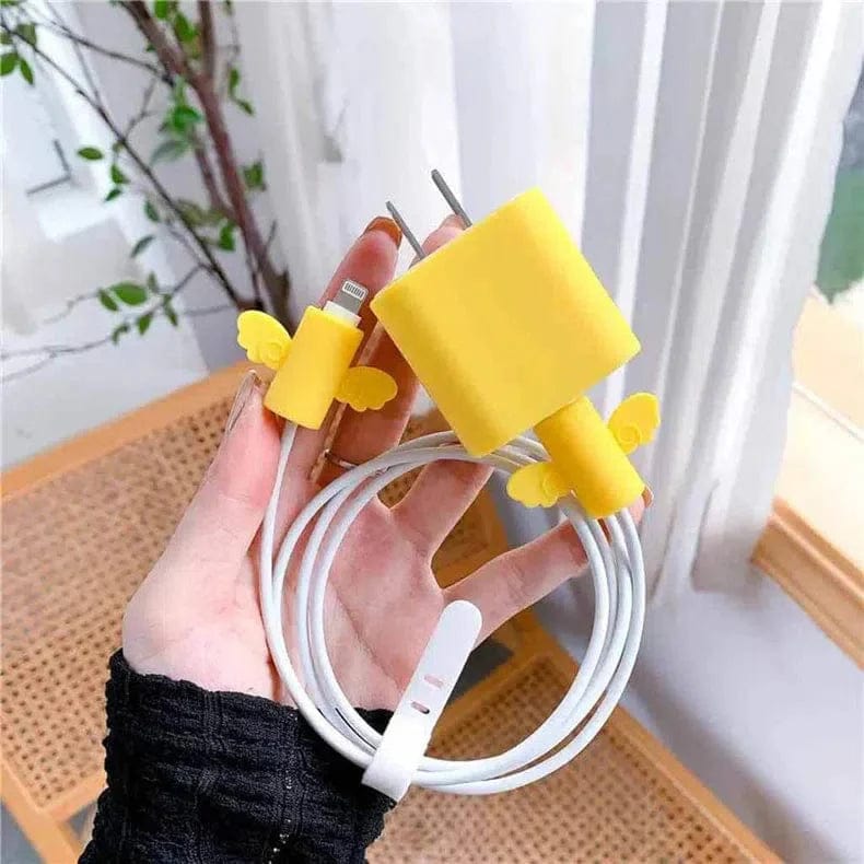 Candy Color Soft Cover for Apple Charger 18-20W Covers Yellow