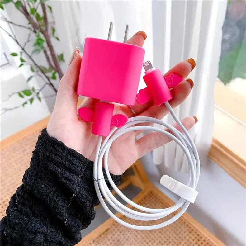 Candy Color Soft Silicone Cover for Apple Charger 18-20W