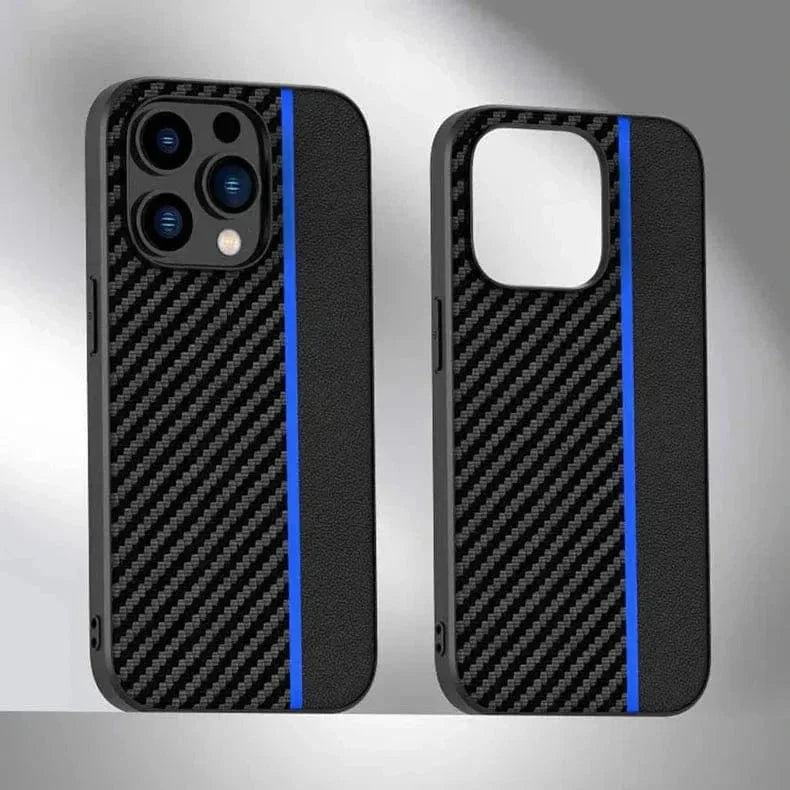 Carbon Fiber Leather Texture Case for iPhone 13