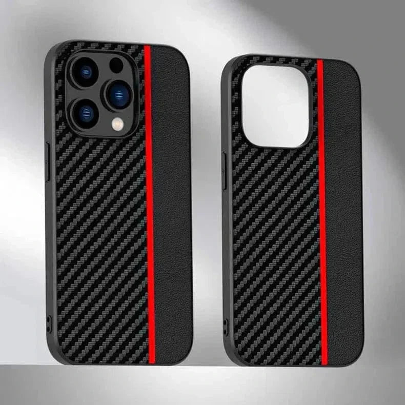 Carbon Fiber Leather Texture Case for iPhone 13