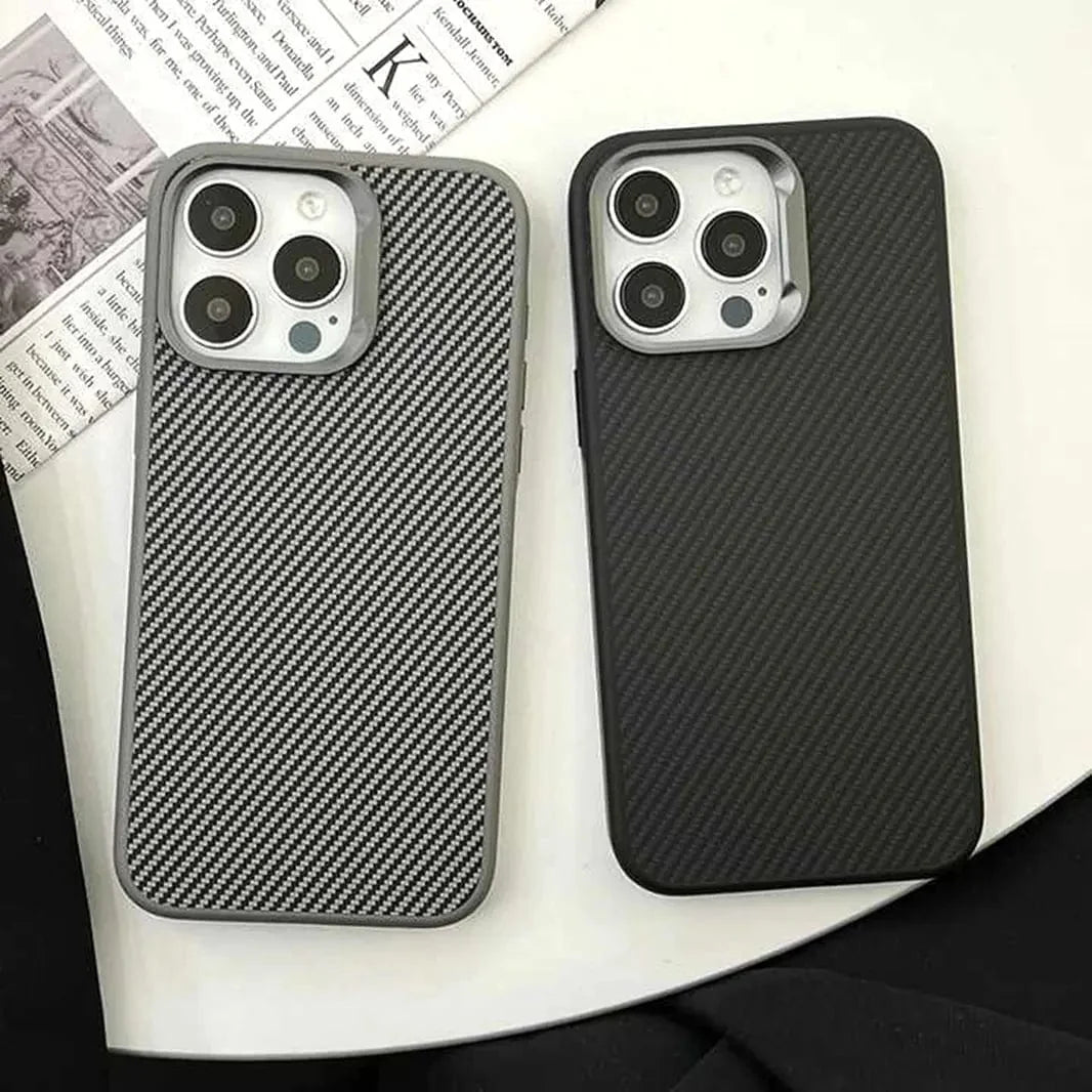 Carbon Fiber Magsafe PC Back and TPU Frame Case for iPhone 16