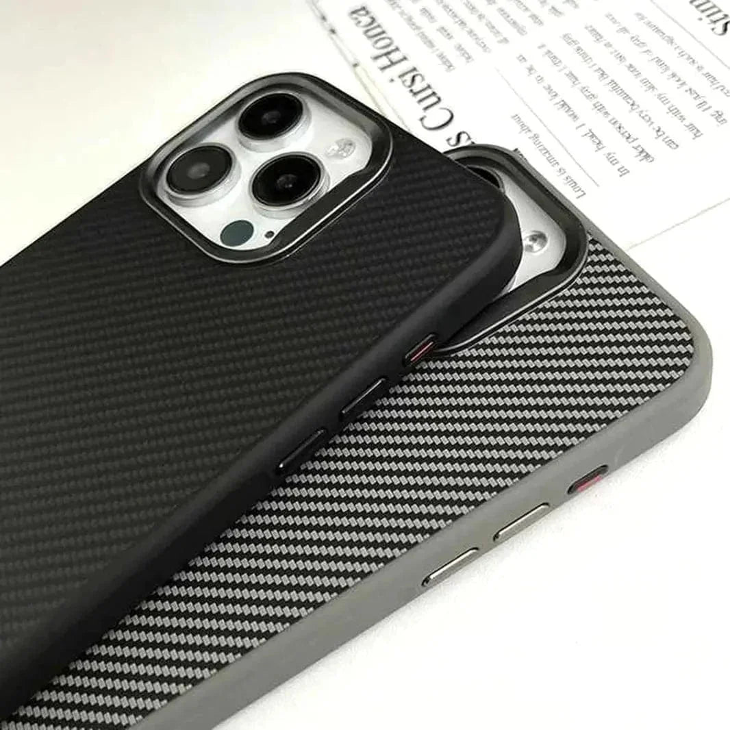 Carbon Fiber Magsafe PC Back and TPU Frame Case for iPhone 16 Plus