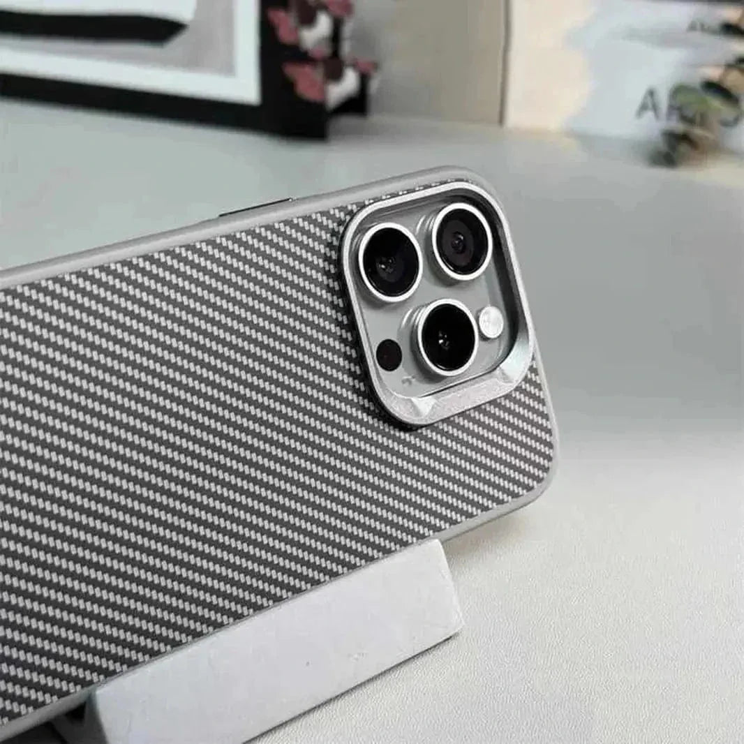 Carbon Fiber Magsafe PC Back and TPU Frame Case for iPhone 16 Plus