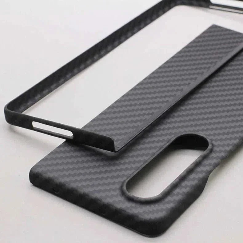 Carbon Fiber Texture Hard Phone Back Case for Samsung Galaxy Z Fold