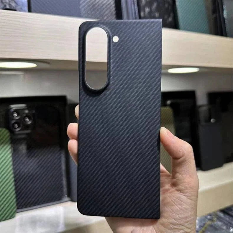 Carbon Fiber Texture Hard Phone Back Case for Samsung Galaxy Z Fold