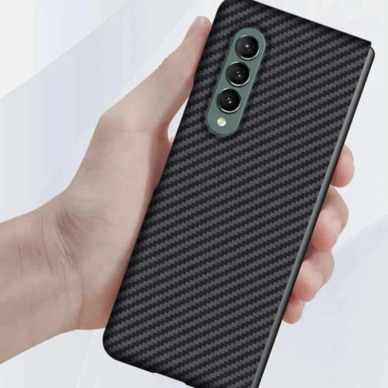 Carbon Fiber Texture Hard Phone Back Case for Samsung Galaxy Z Fold