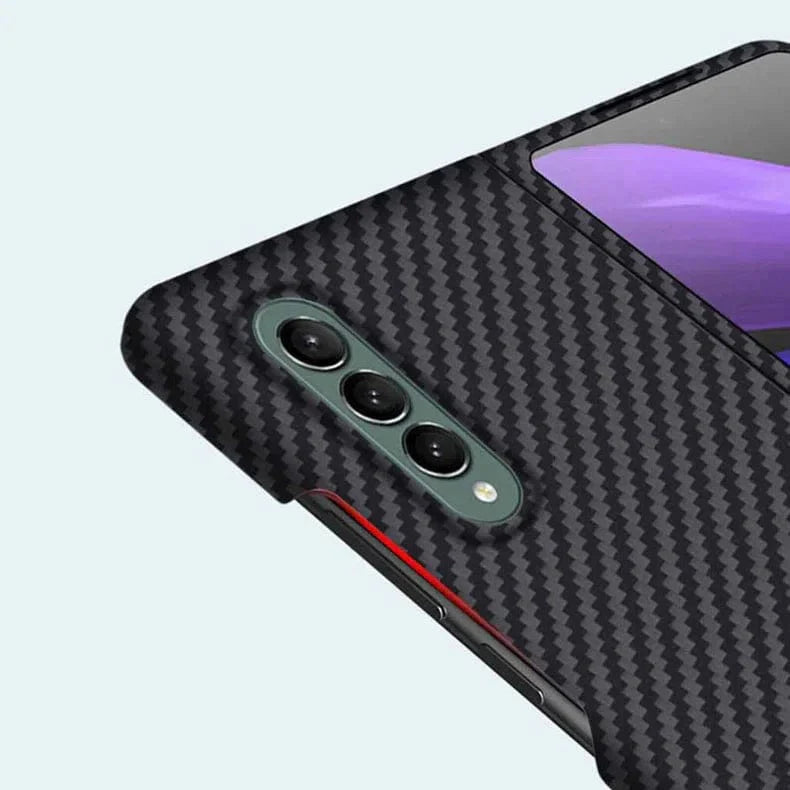 Carbon Fiber Texture Hard Phone Back Case for Samsung Galaxy Z Fold