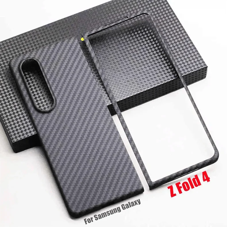 Carbon Fiber Texture Hard Phone Back Case for Samsung Galaxy Z Fold