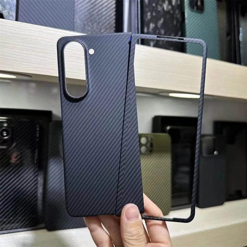 Carbon Fiber Texture Hard Phone Back Case for Samsung Galaxy Z Fold