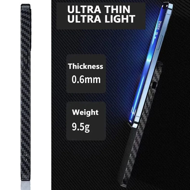 Carbon Fiber Texture Hard Slim Case for iPhone 13