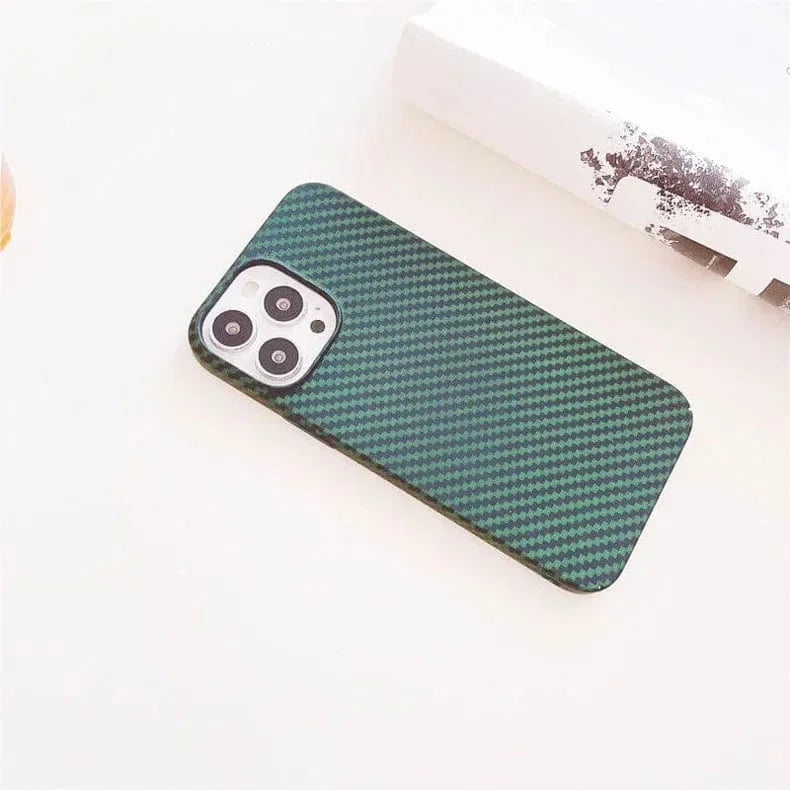 Carbon Fiber Texture Hard Slim Case for iPhone 13 Pro