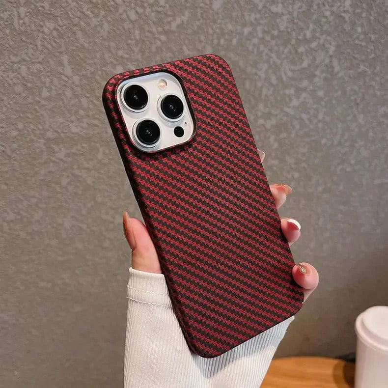 Carbon Fiber Texture Hard Slim Case for iPhone 13 Pro Max