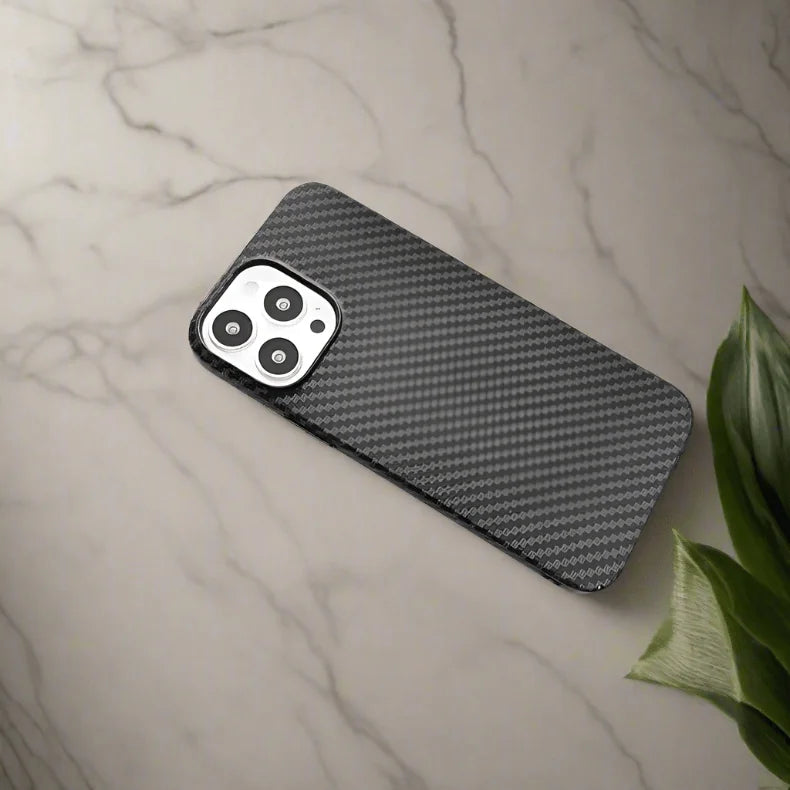 Carbon Fiber Texture Hard Slim Case for iPhone 14