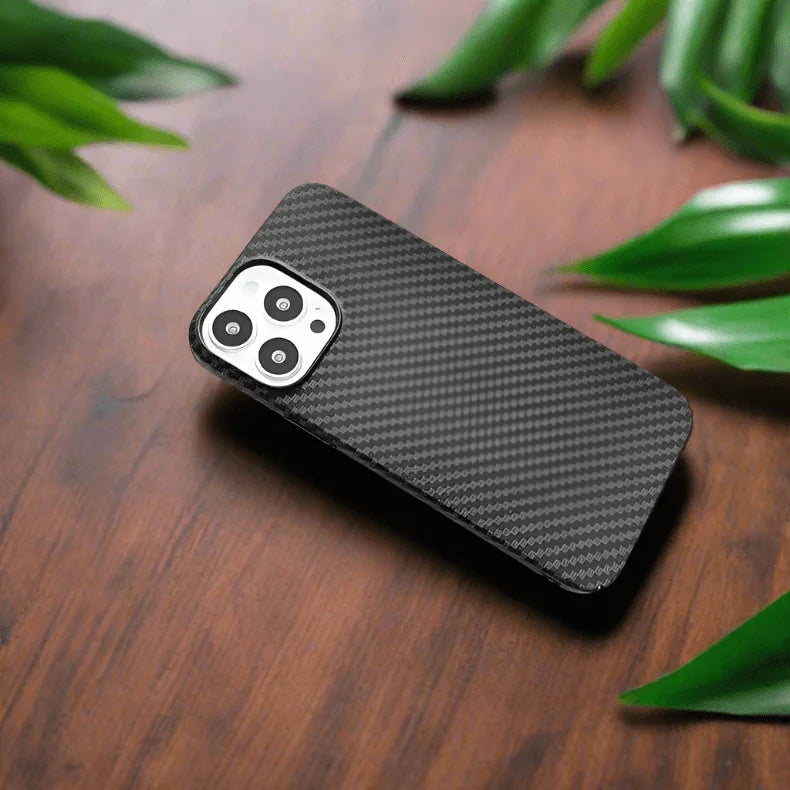 Carbon Fiber Texture Hard Slim Case for iPhone 14 Plus