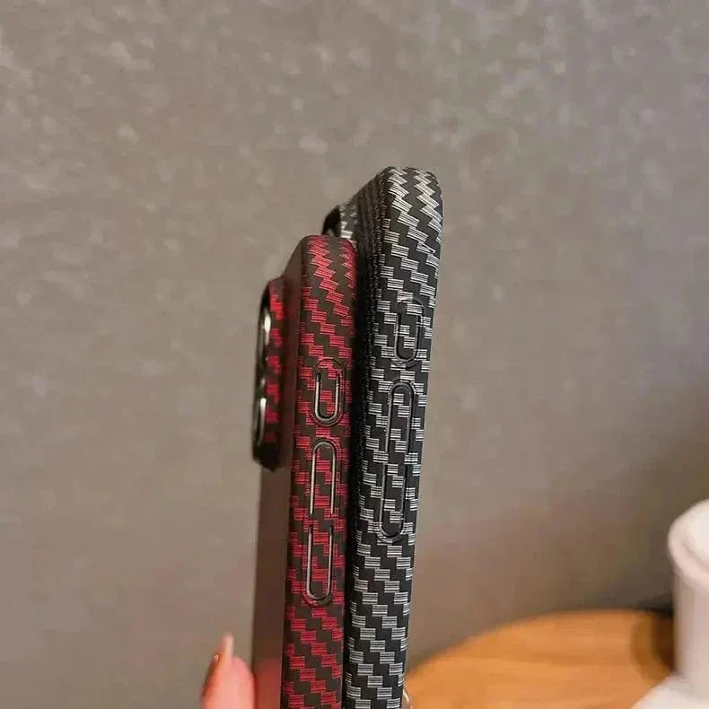 Carbon Fiber Texture Hard Slim Case for iPhone 14 Pro
