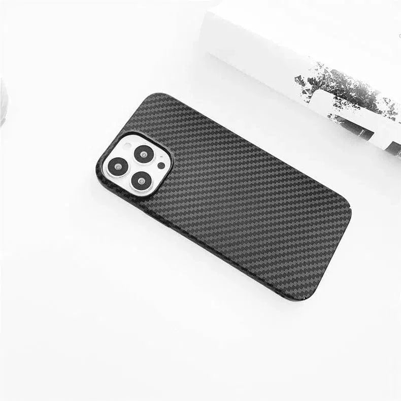 Carbon Fiber Texture Hard Slim Case for iPhone 14 Pro
