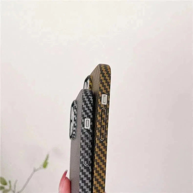 Carbon Fiber Texture Hard Slim Case for iPhone 14 Pro Max