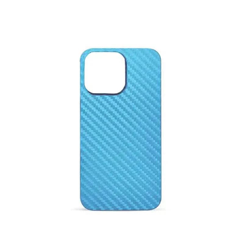 Carbon Fiber Texture hard slim Case for iPhone Back Cases iPhone 14 Pro Max / Light Blue