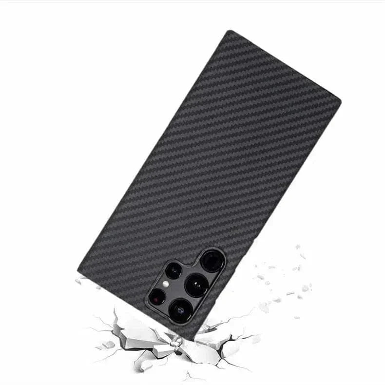 Carbon Fiber Texture Soft Coating Hard Case for Samsung S23 Plus