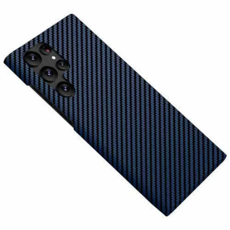 Carbon Fiber Texture Soft Coating Hard Phone Back Case for Samsung Galaxy