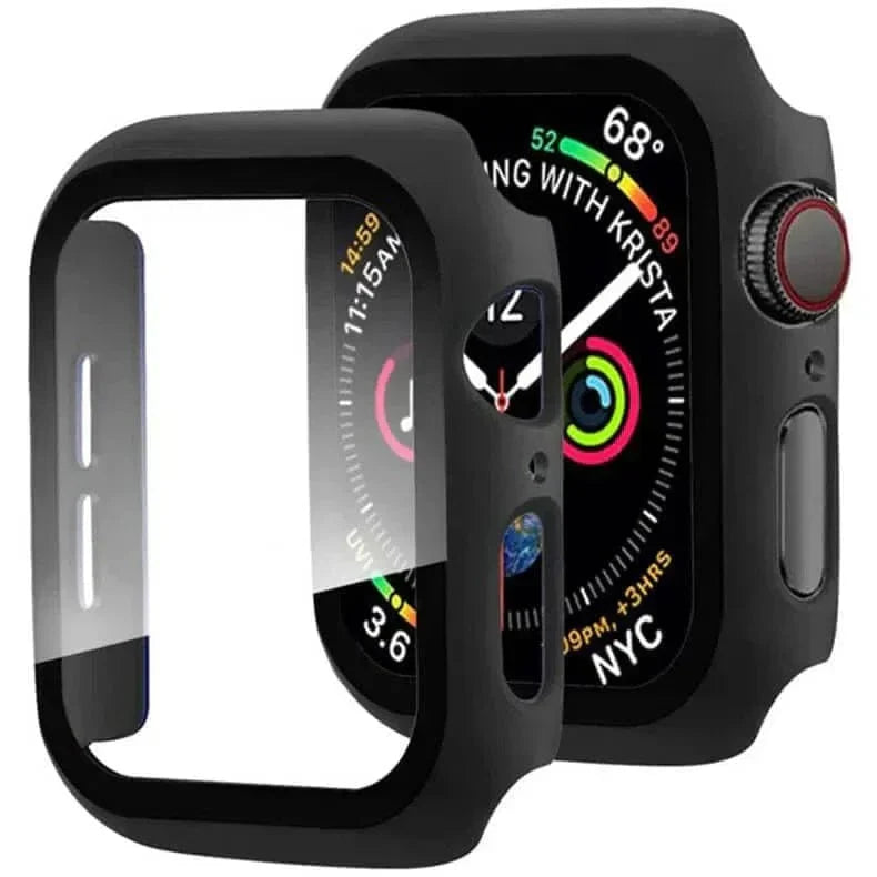 in-build Glass Matte Protective for Apple Watch 46mm S10 46mm Series 10 black Cases & Covers