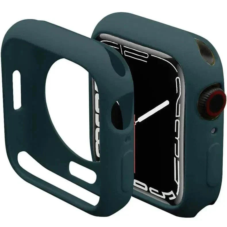 Matte Silicone Soft Slim 360 Degree Body Bumper for Apple Watch 42mm 42mm green Cases & Covers