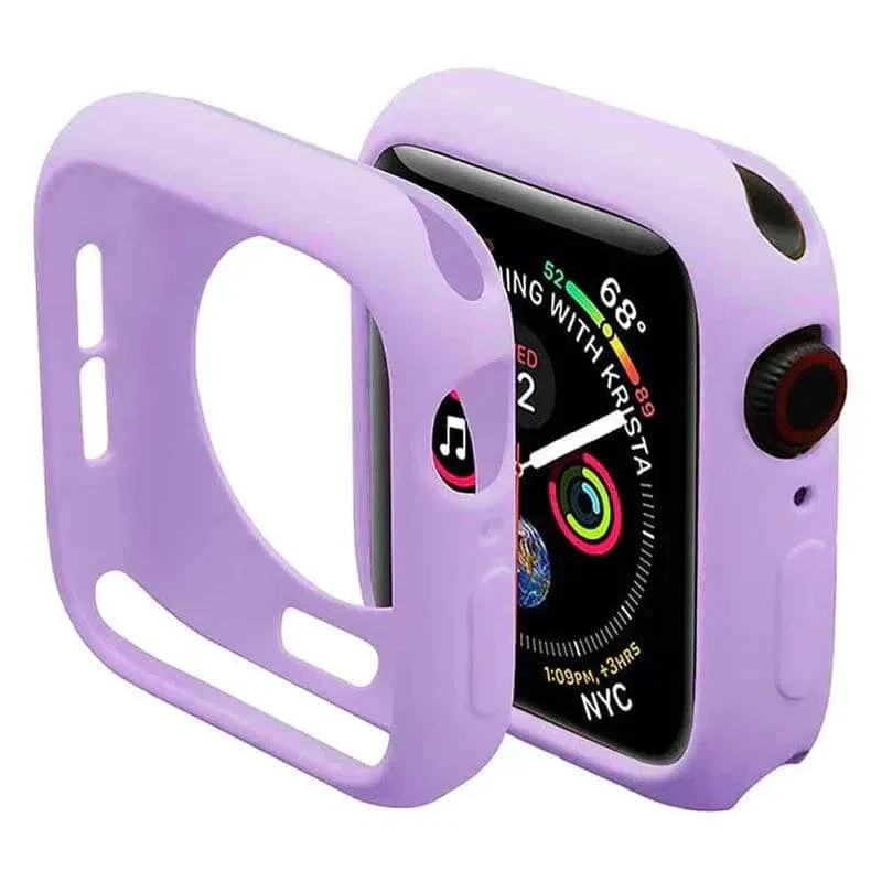 Matte Silicone Soft Slim 360 Degree Body Bumper for Apple Watch 42mm 42mm lavender Cases & Covers