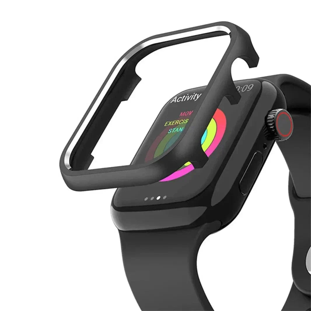 Shiny Metal Aluminium Alloy Bumper for Apple Watch 40mm 40mm black Cases & Covers