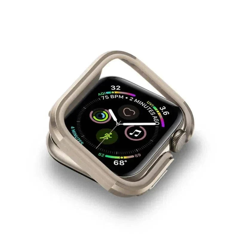 Aluminum Alloy Metal Armor frame Cover for Apple Watch 42mm S10 42mm Series 10 cream Cases & Covers