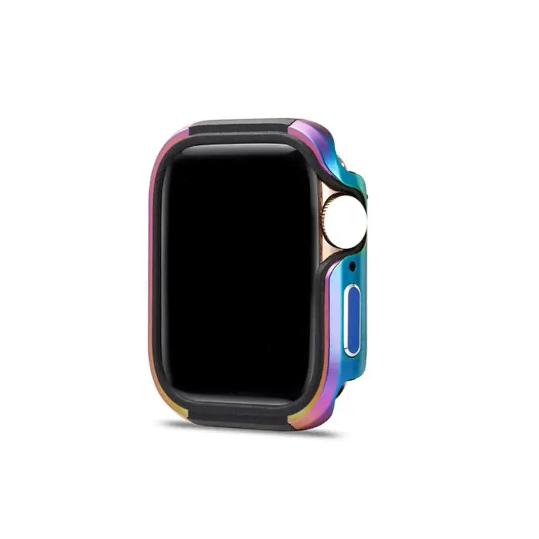 Aluminum Alloy Metal Armor frame Cover for Apple Watch 42mm S10 42mm Series 10 rainbow Cases & Covers