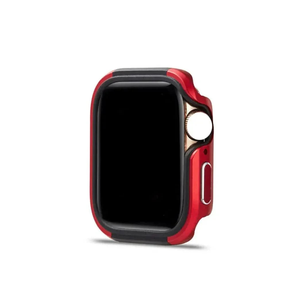 Aluminum Alloy Metal Armor frame Cover for Apple Watch 42mm S10 42mm Series 10 red Cases & Covers