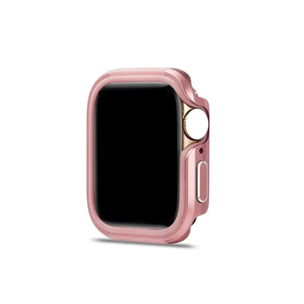 Aluminum Alloy Metal Armor frame Cover for Apple Watch 42mm S10 42mm Series 10 rose-gold Cases & Covers