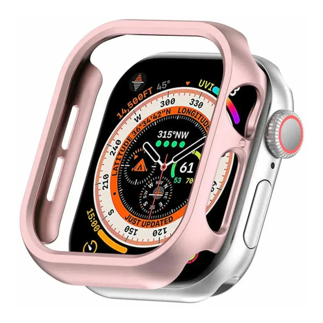 Glossy 360 Degree Body Bumper for Apple Watch 42mm S10 42mm Series 10 rose-gold Cases & Covers