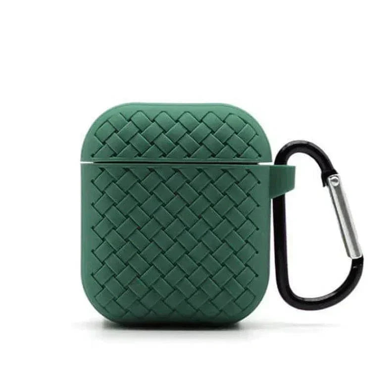 Woven Silicone Cover for Airpods 1 | 2 Airpods 1 | 2 midnight-green Cases & Covers