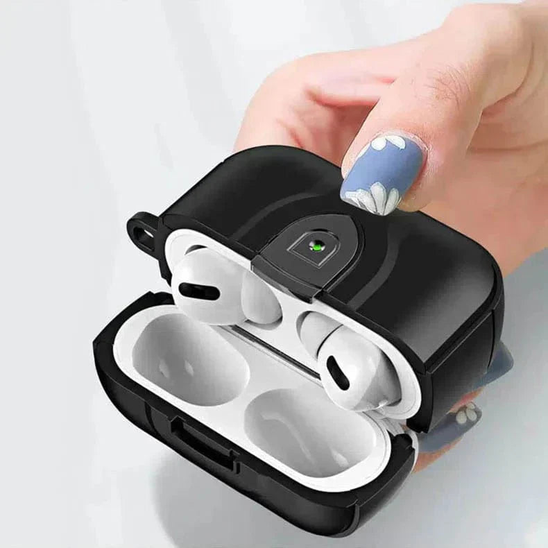 Hybrid TPU PC Lock Clip Cover for Airpods Pro | Pro 2 Airpods Pro | Pro 2 Black
