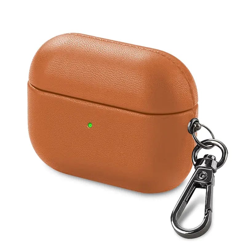 PU Leather Dual Layer Hard Cover for Airpods Pro | Pro 2 Airpods Pro | Pro 2 brown Cases & Covers