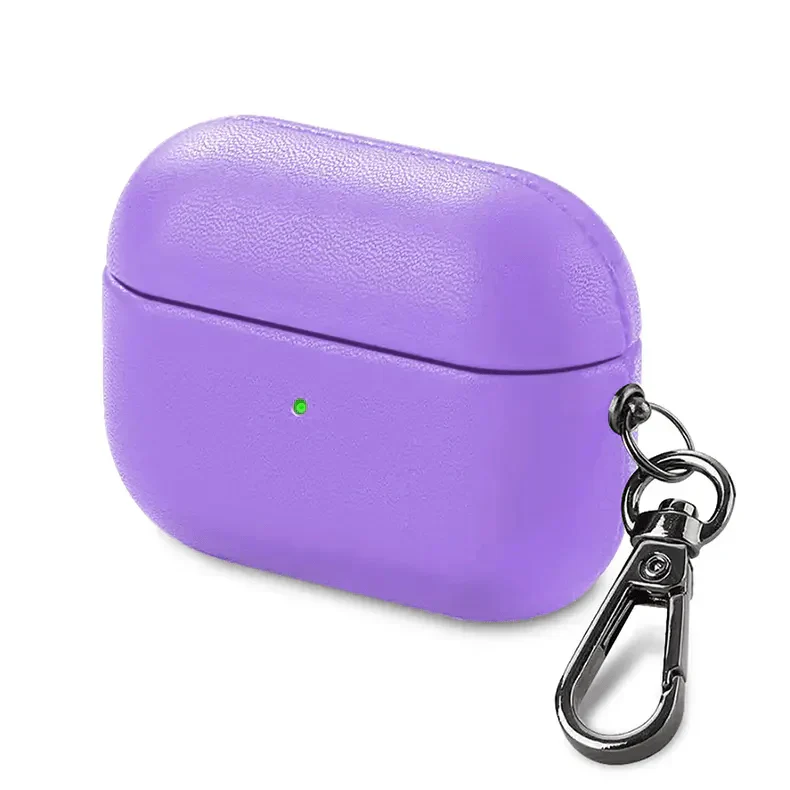 PU Leather Dual Layer Hard Cover for Airpods Pro | Pro 2 Airpods Pro | Pro 2 lavender
